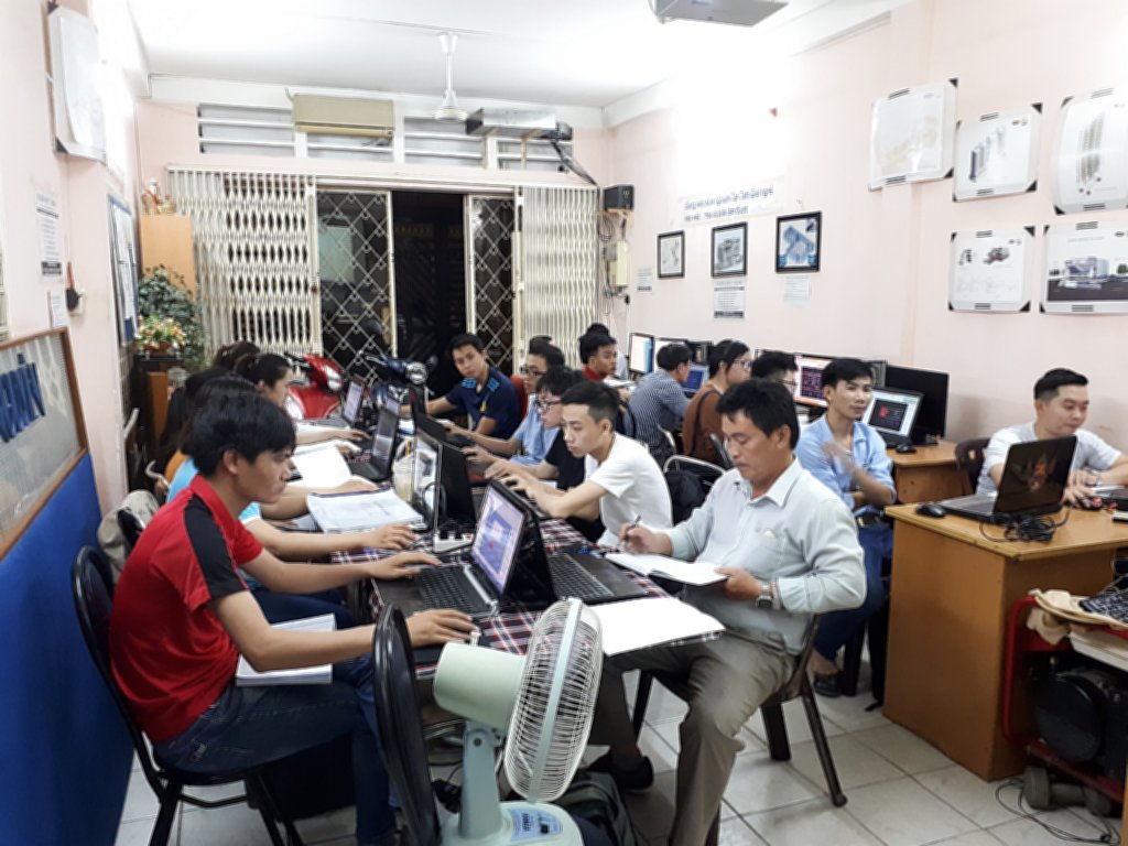 Lớp học Revit tại trung tâm tháng 8-2018