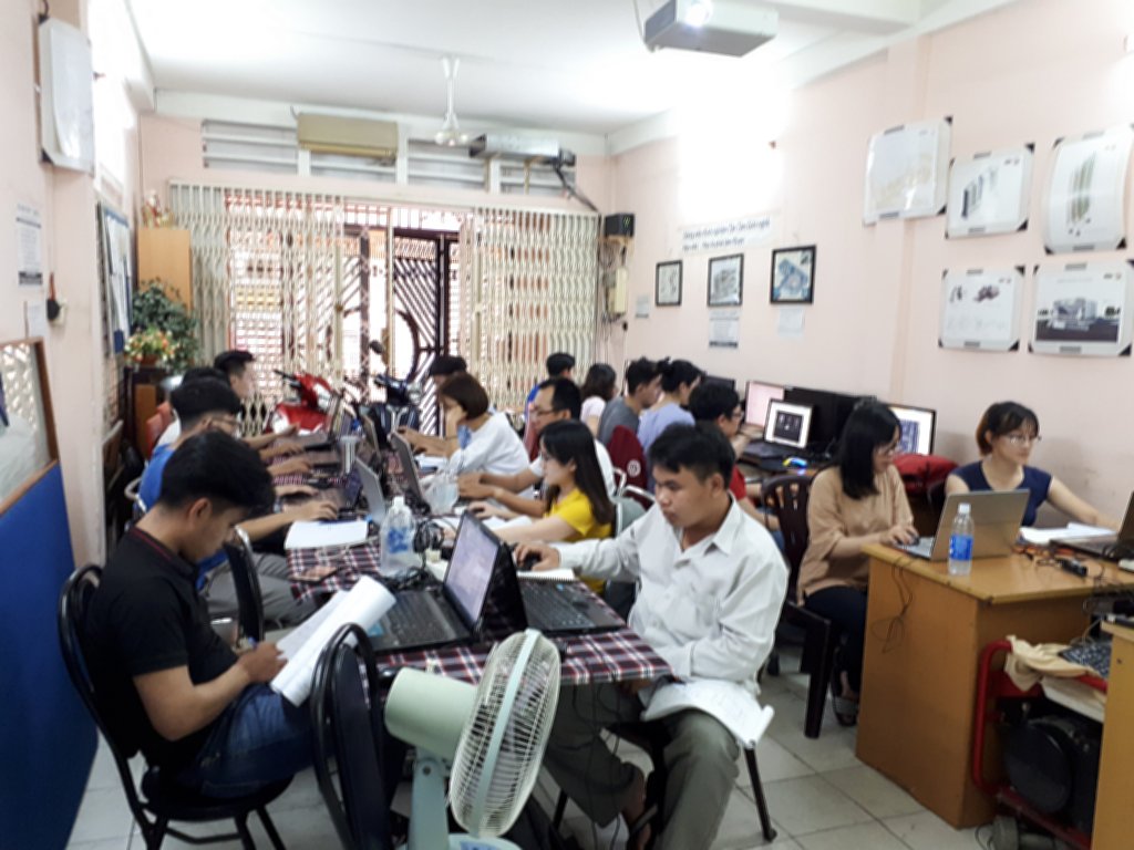 Lớp học Revit tại trung tâm tháng 8-2018