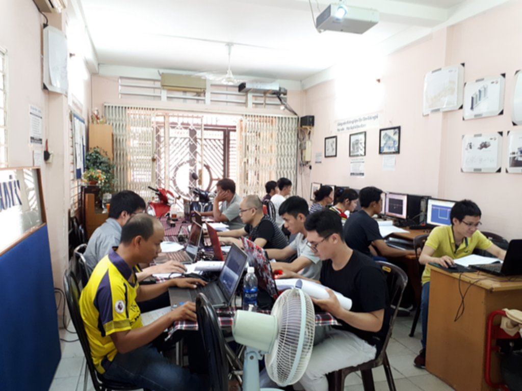 Lớp học Revit tại trung tâm tháng 8-2018