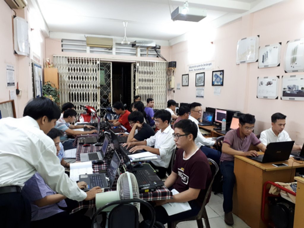 Lớp học Revit tại trung tâm tháng 8-2018