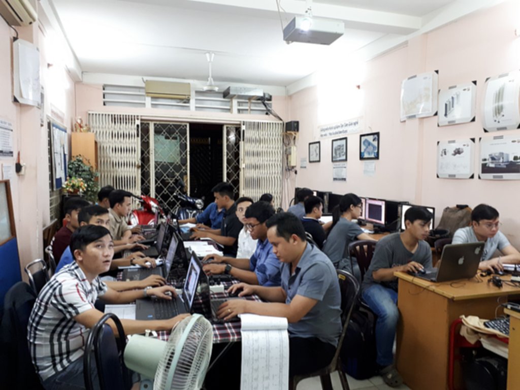 Lớp học Revit tại trung tâm tháng 8-2018