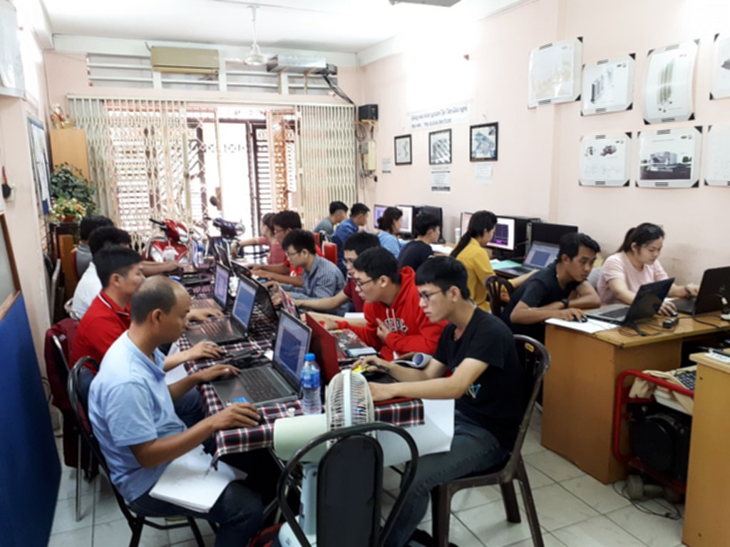 Lớp học Revit tại trung tâm tháng 8-2018