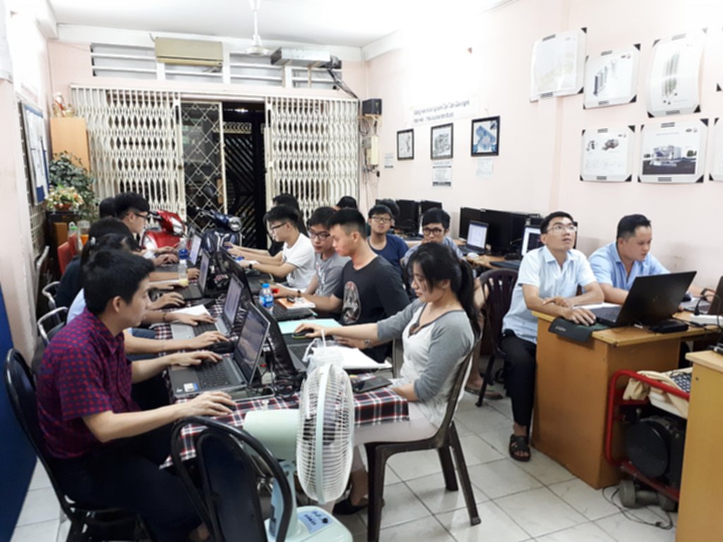 Lớp học Revit tại trung tâm cuối tháng 8-2018