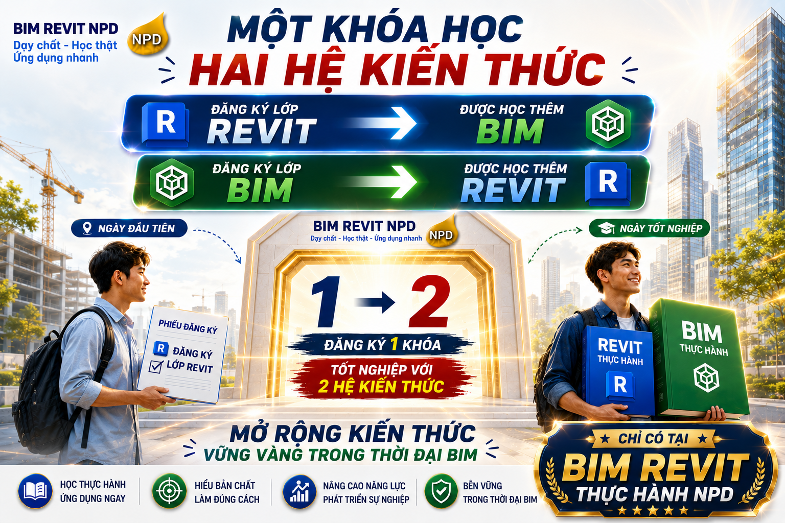 Một khóa học - Hai hệ kiến thức