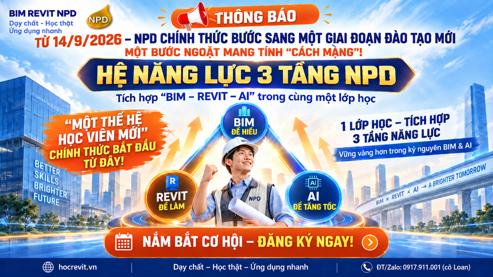 Ngày 14.9.2026 NPD chính thức bước sang một giai đoạn đào tạo mới - Hệ năng lực 3 tầng NPD