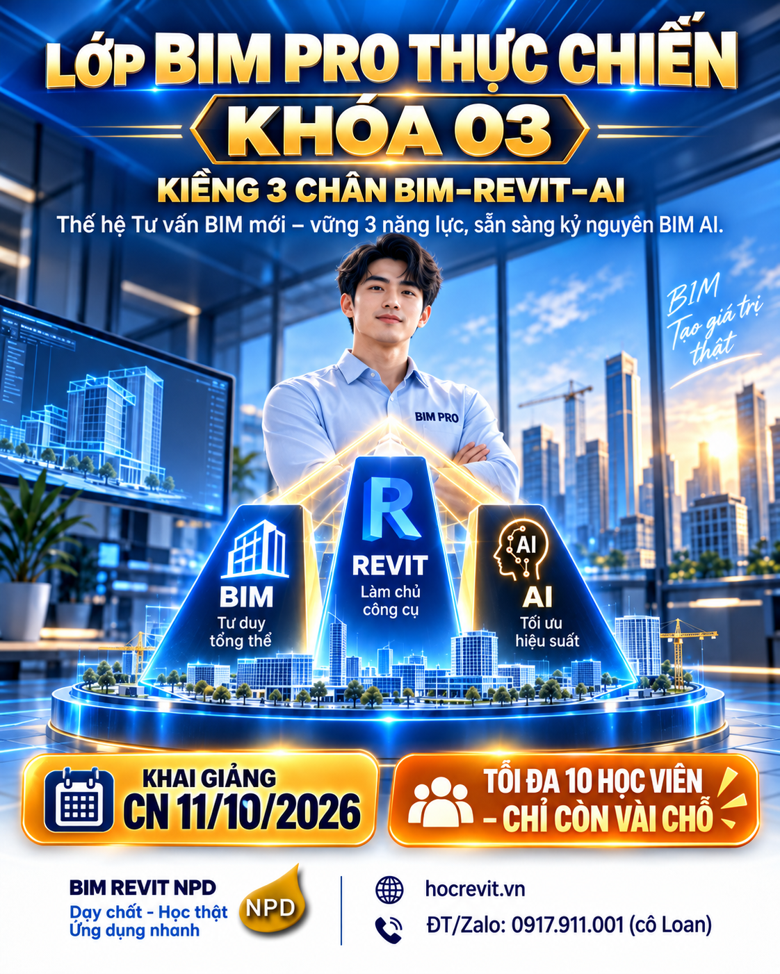 TUYỂN SINH LỚP BIM PRO THỰC CHIẾN – KHÓA 04 - Khai giảng: Chủ nhật, 11/10/2026