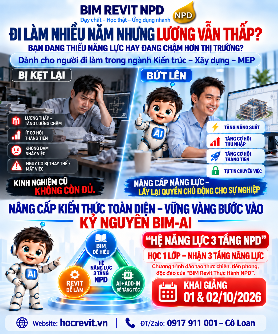 KHAI GIẢNG CÁC KHÓA BIM REVIT THỰC CHIẾN THÁNG 10/2026 (01 & 02/10/2026)