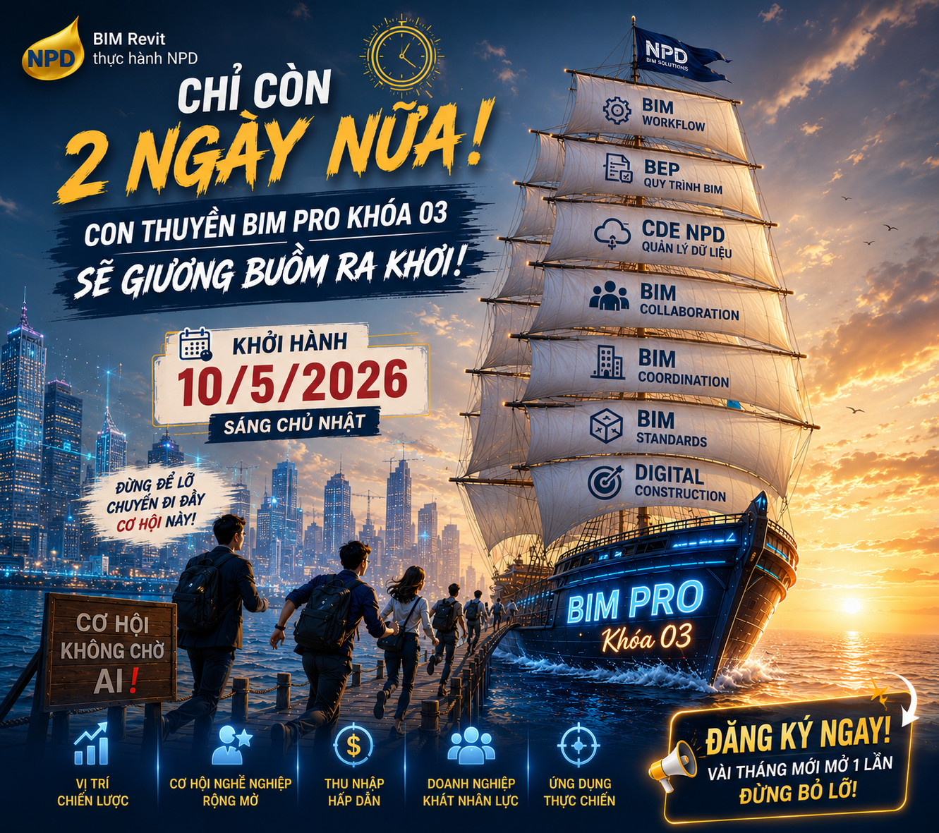Khai giảng lớp BIM Pro Khóa 3 (sáng CN, 10 tháng 5 năm 2026)