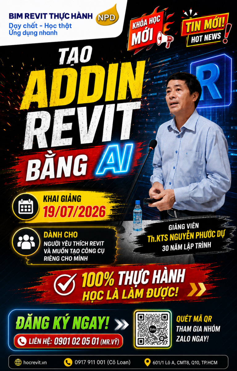 Khai giảng lớp Tạo Addin Revit bằng AI - Khóa 01