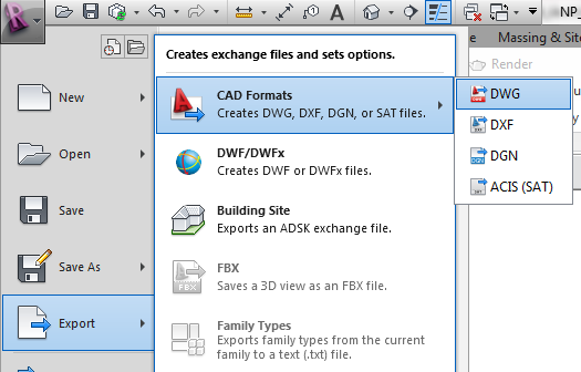 Các định dạng xuất Revit sang CAD được hỗ trợ như thế nào?
